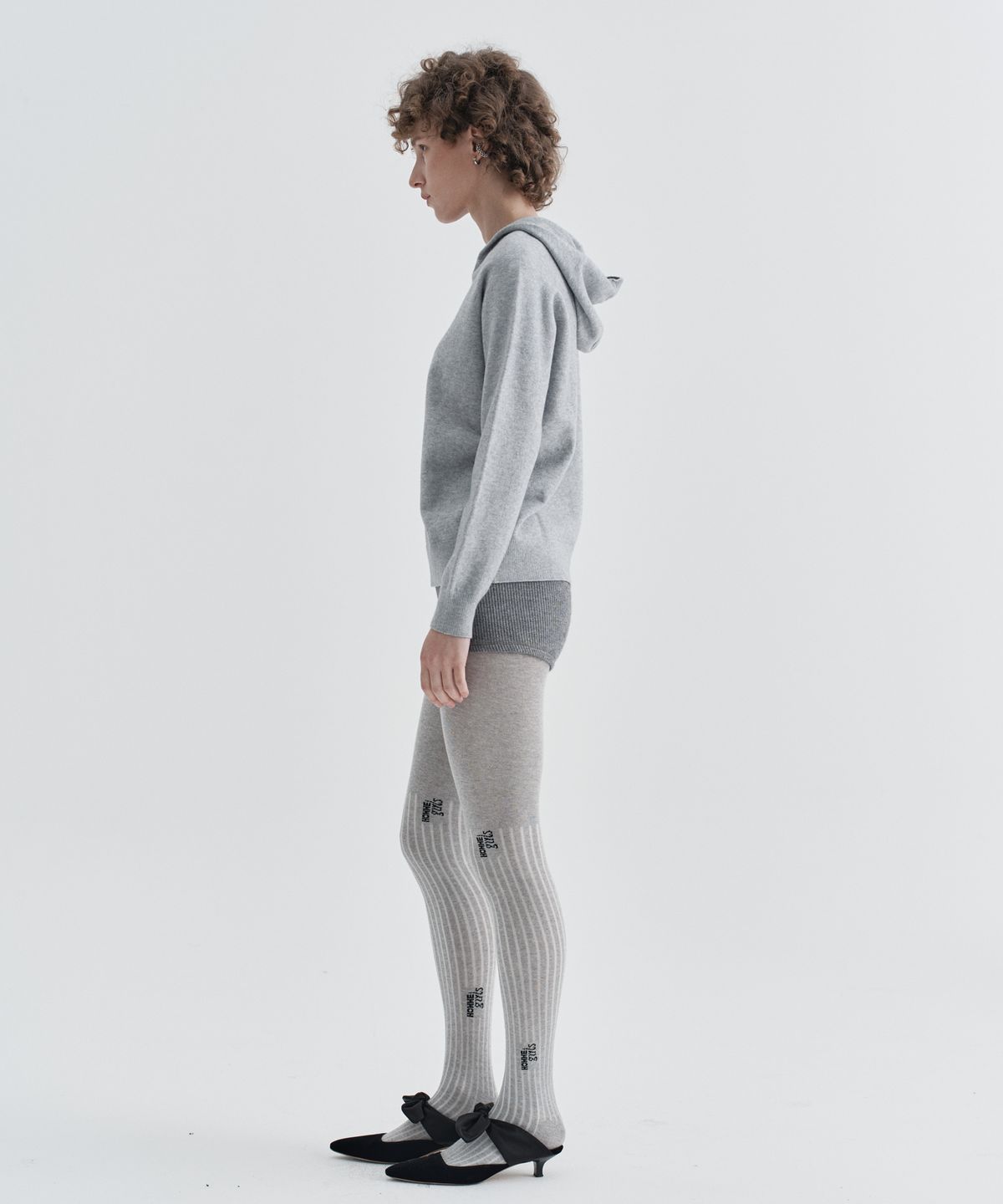 이지오 우먼(EZIO WOMEN) W Essential Hoodie Knit_Grey
