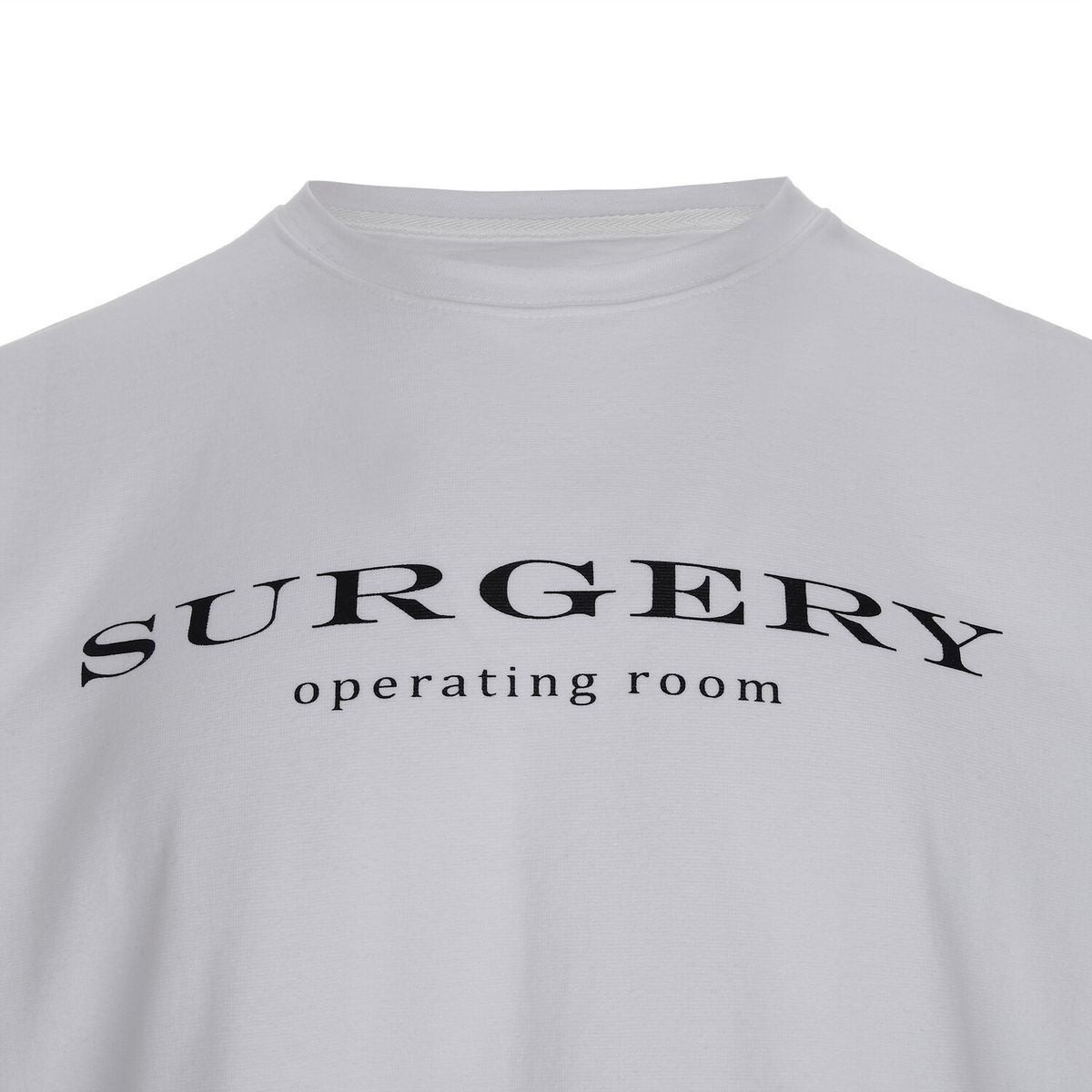 써저리(SURGERY) 언발란스 오퍼레이팅 룸 티셔츠 화이트