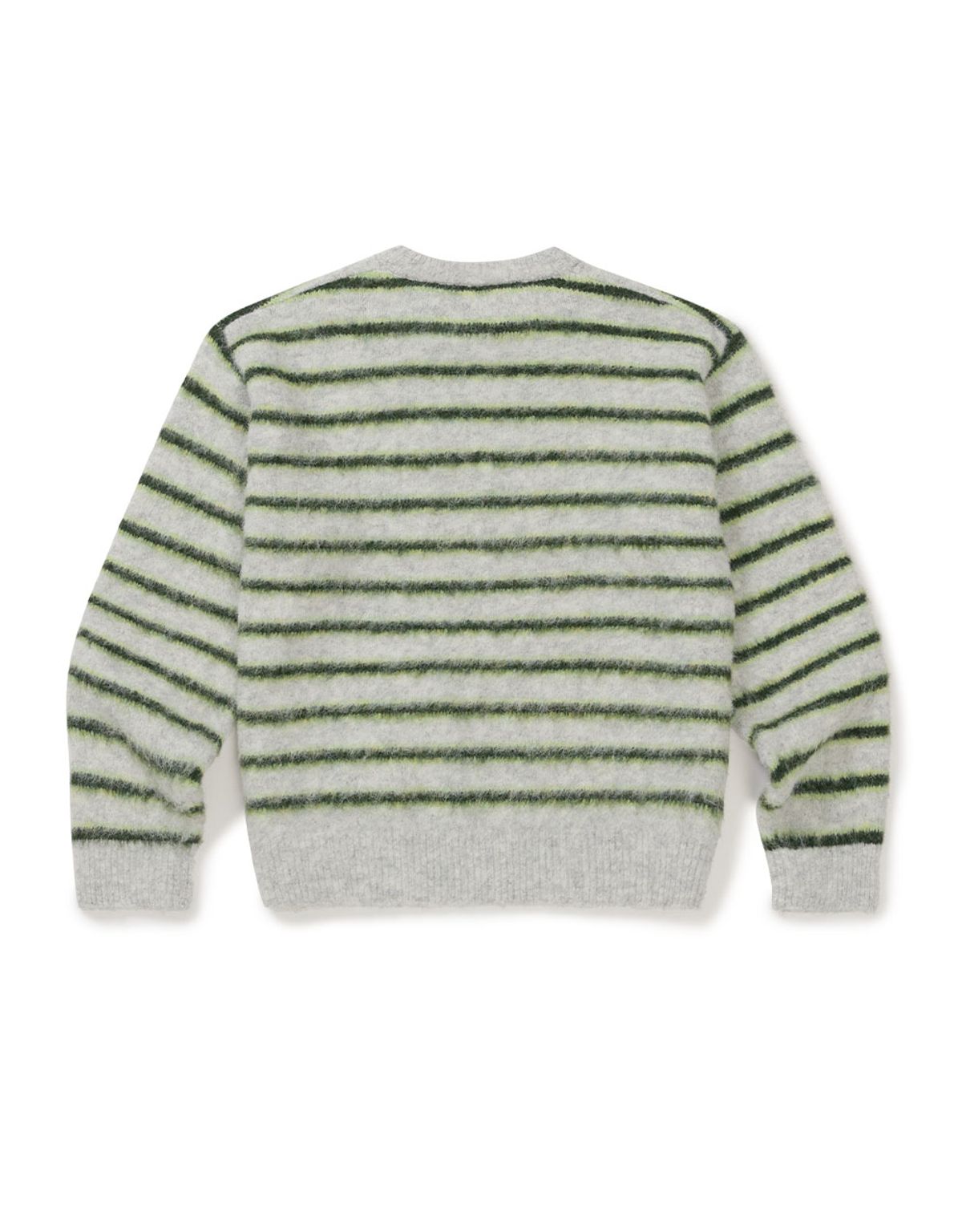 엠엠엘지(MMLG) [Mmlg] HAIRLY STRIPE KNIT (GREY)
