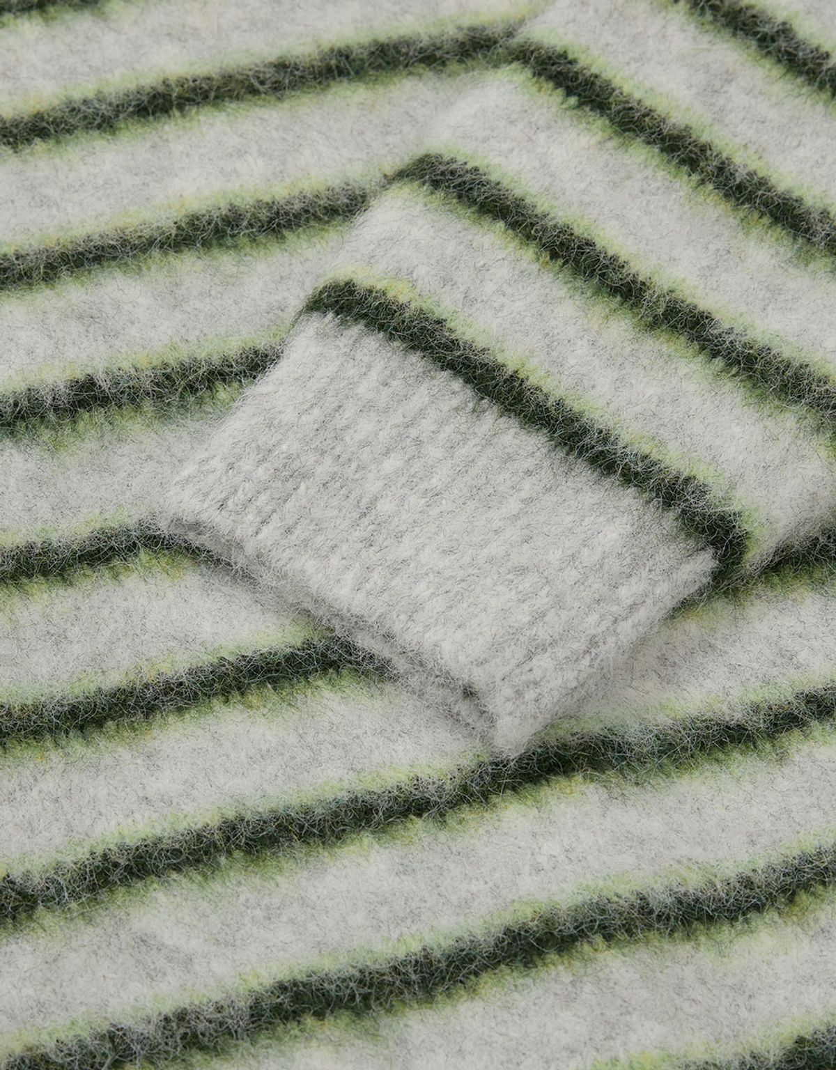 엠엠엘지(MMLG) [Mmlg] HAIRLY STRIPE KNIT (GREY)