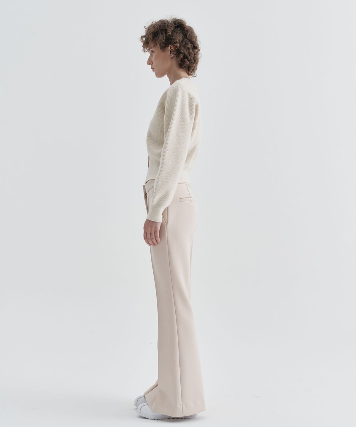 이지오 우먼(EZIO WOMEN) W Corsel Crop Cardigan_Ivory
