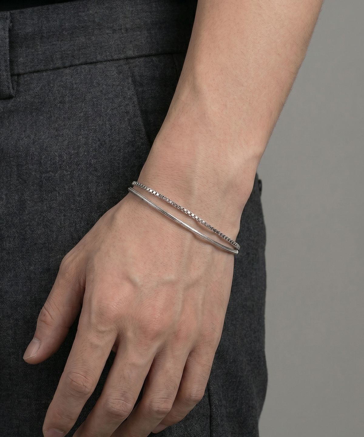 쥴리어스(JULIUS1) two-chain bracelet JSB-011