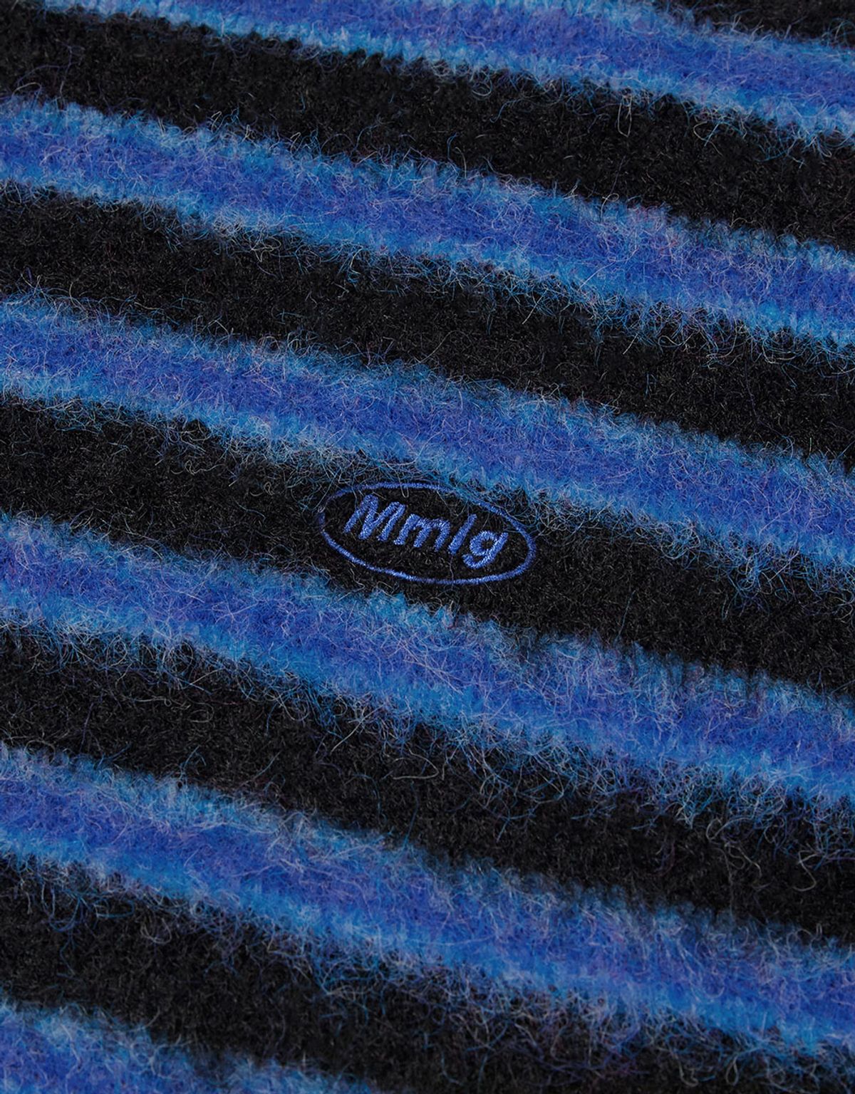 엠엠엘지(MMLG) [Mmlg] HAIRLY STRIPE KNIT (BLUE)