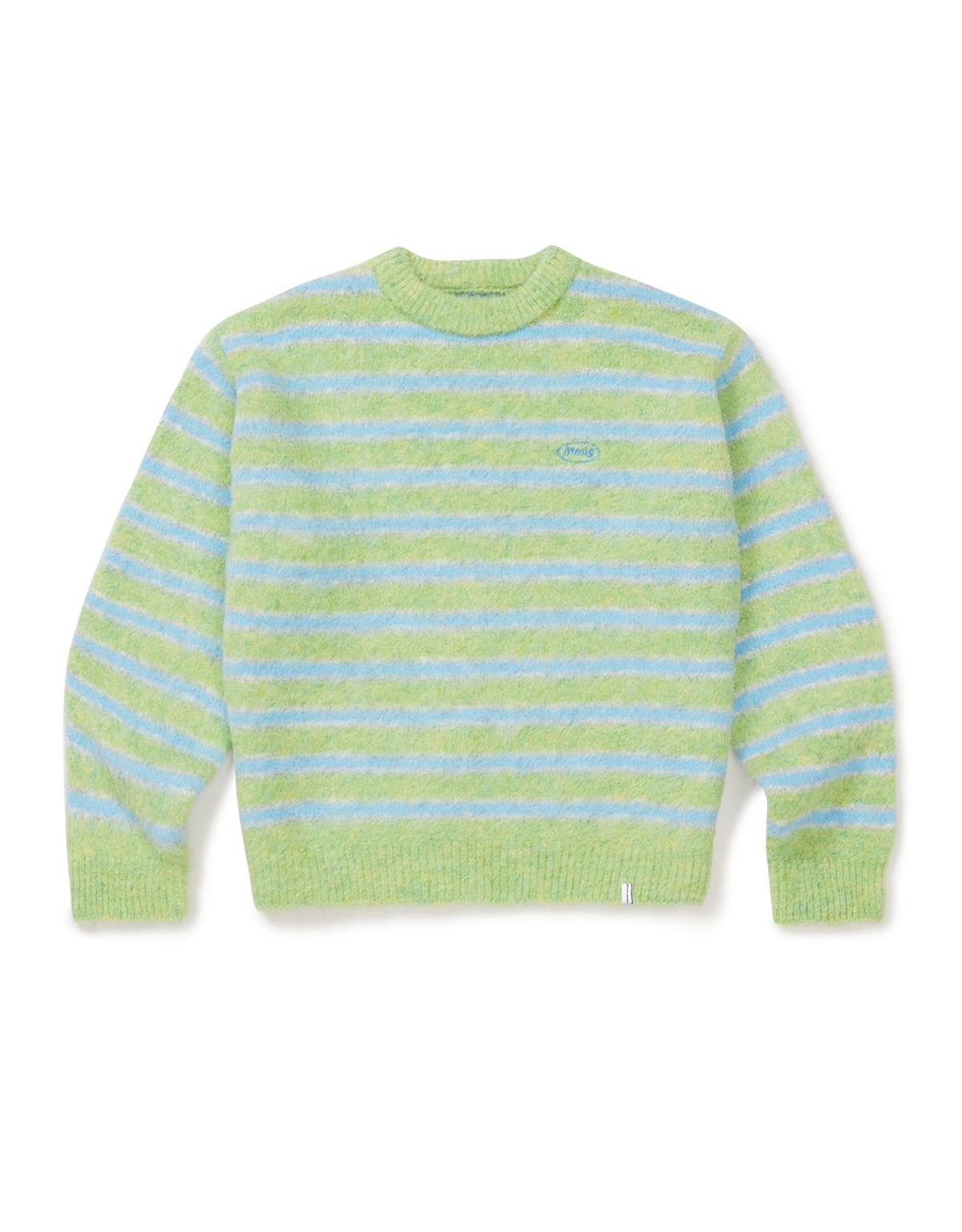 엠엠엘지(MMLG) [Mmlg] HAIRLY STRIPE KNIT (GREEN)