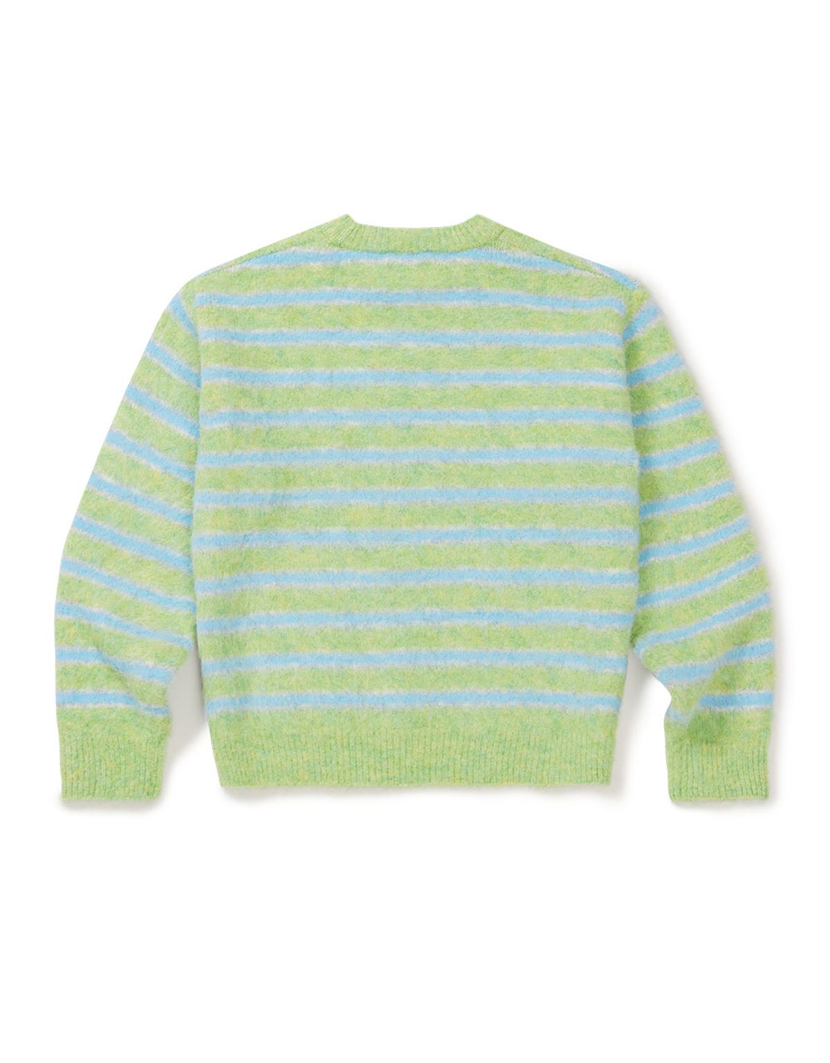 엠엠엘지(MMLG) [Mmlg] HAIRLY STRIPE KNIT (GREEN)