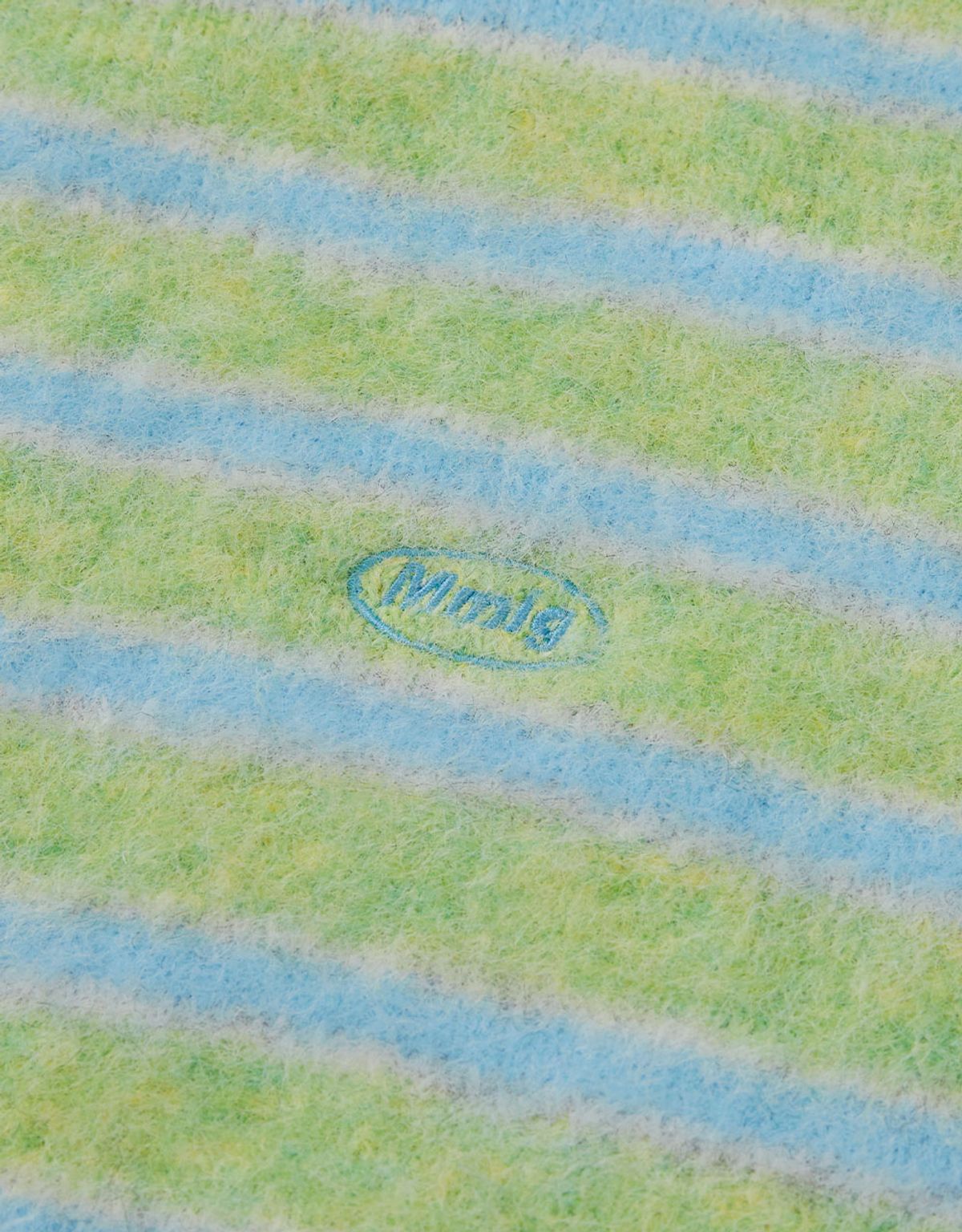 엠엠엘지(MMLG) [Mmlg] HAIRLY STRIPE KNIT (GREEN)