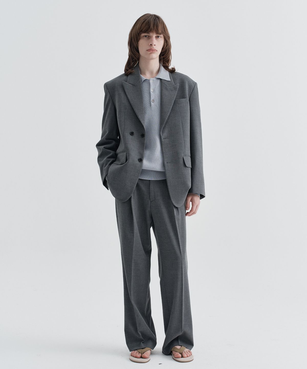 이지오(EZIO) Classic Single Blazer_Grey