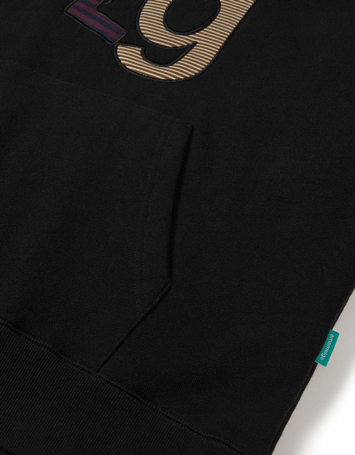 엠엠엘지(MMLG) [Mmlg] MIX Mm APLIQUE HOODIE (EVERY BLACK)