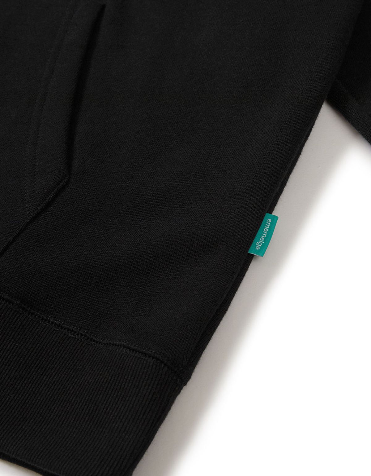 엠엠엘지(MMLG) [Mmlg] MIX Mm APLIQUE HOODIE (EVERY BLACK)