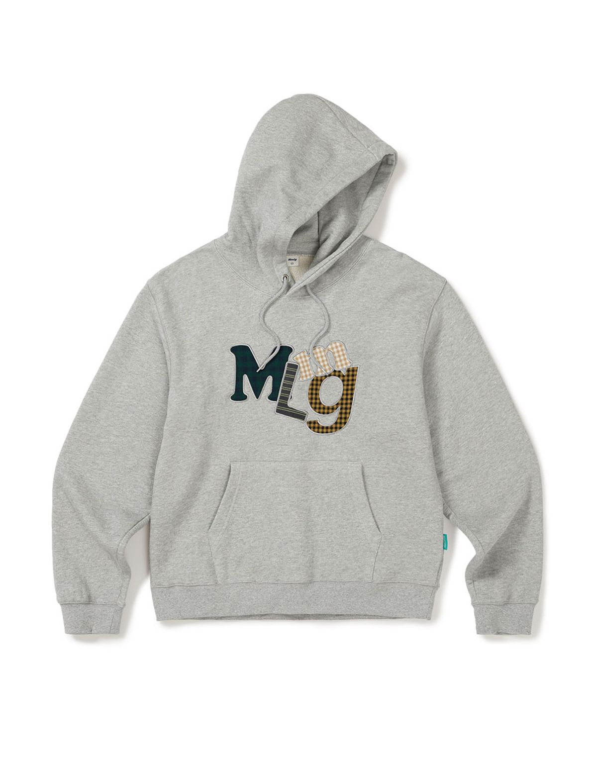 엠엠엘지(MMLG) [Mmlg] MIX Mm APLIQUE HOODIE (EVERY GREY)