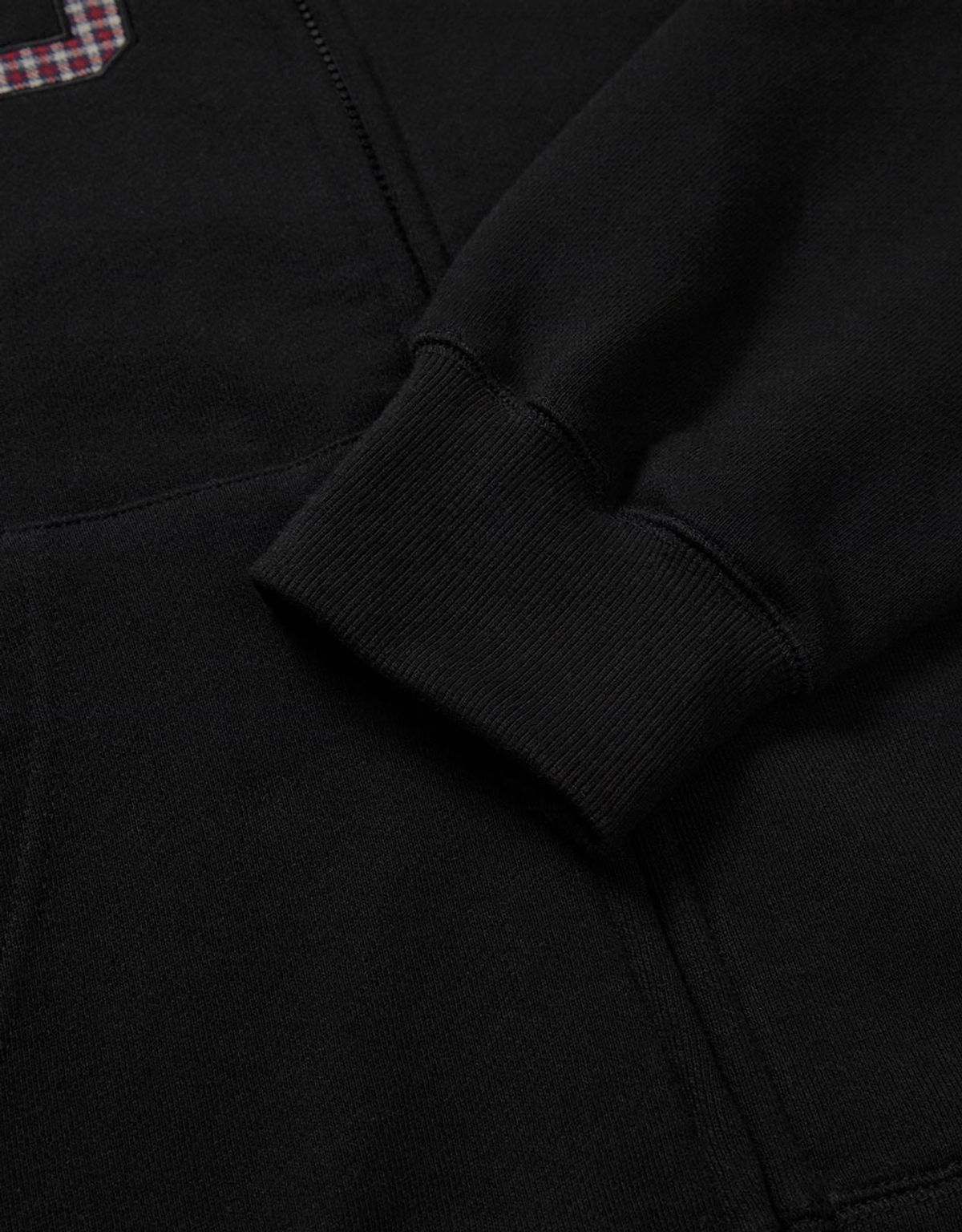 엠엠엘지(MMLG) [Mmlg] CHECK LOGO HOOD ZIP UP (EVERY BLACK)