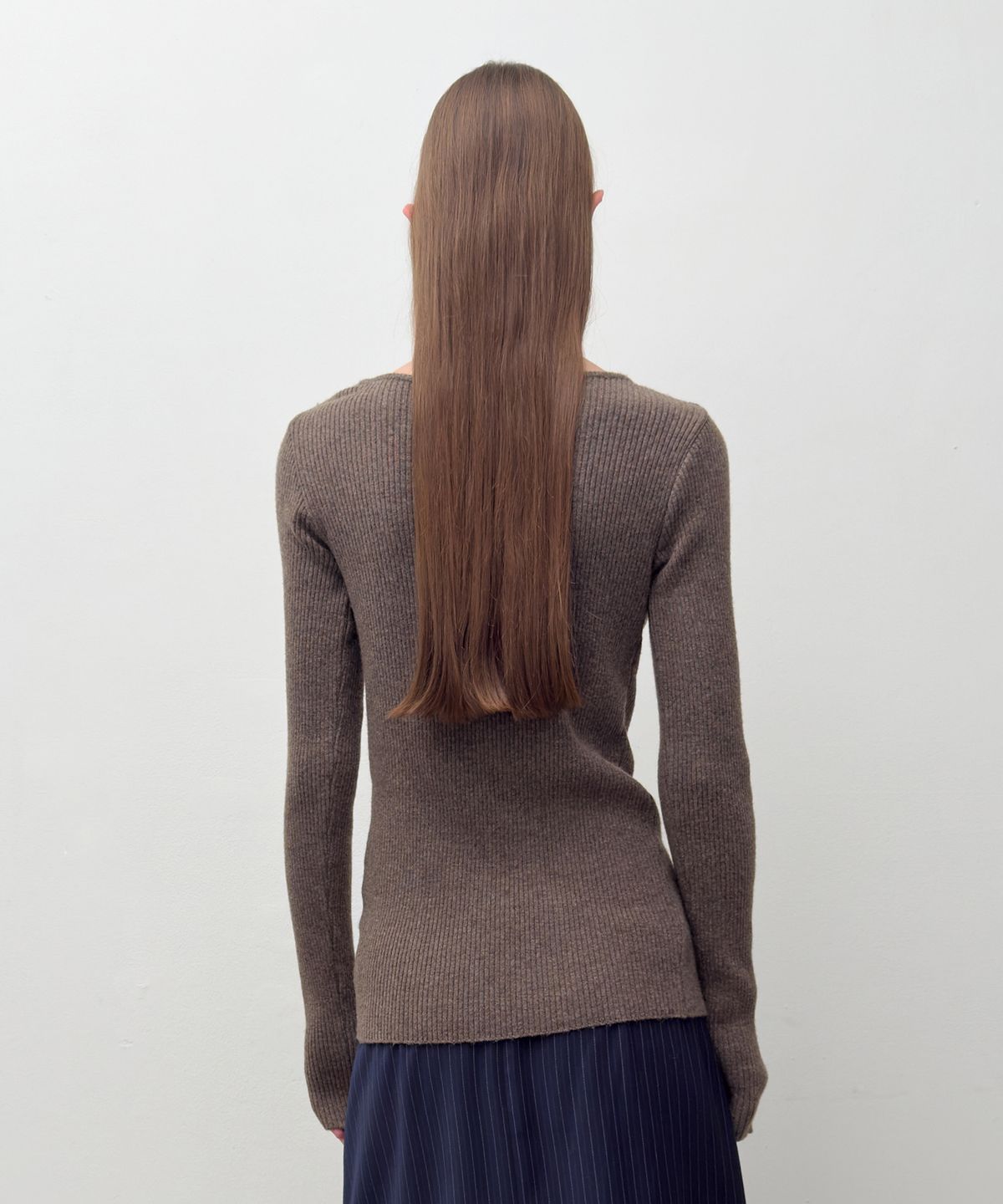 다이애그널(DIAGONAL) DIAGONAL BUTTON KNIT (brown)