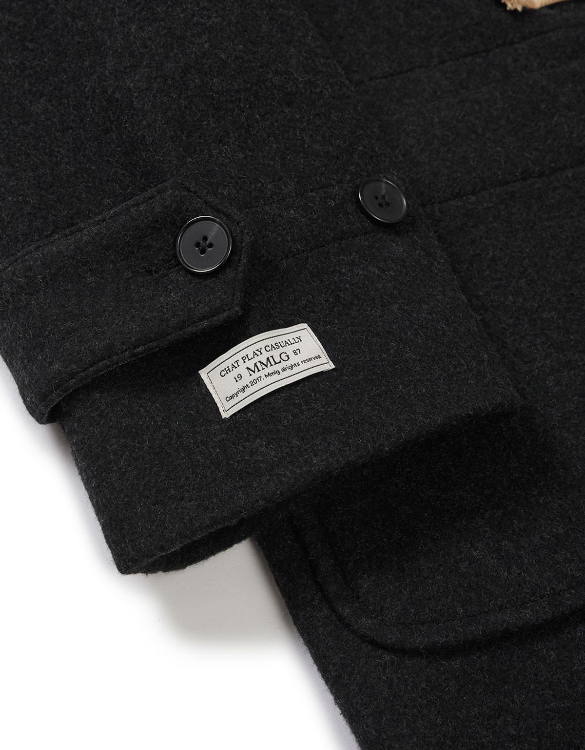 엠엠엘지(MMLG) [Mmlg] HERITAGE PLAID DUFFLE COAT (BLACK)