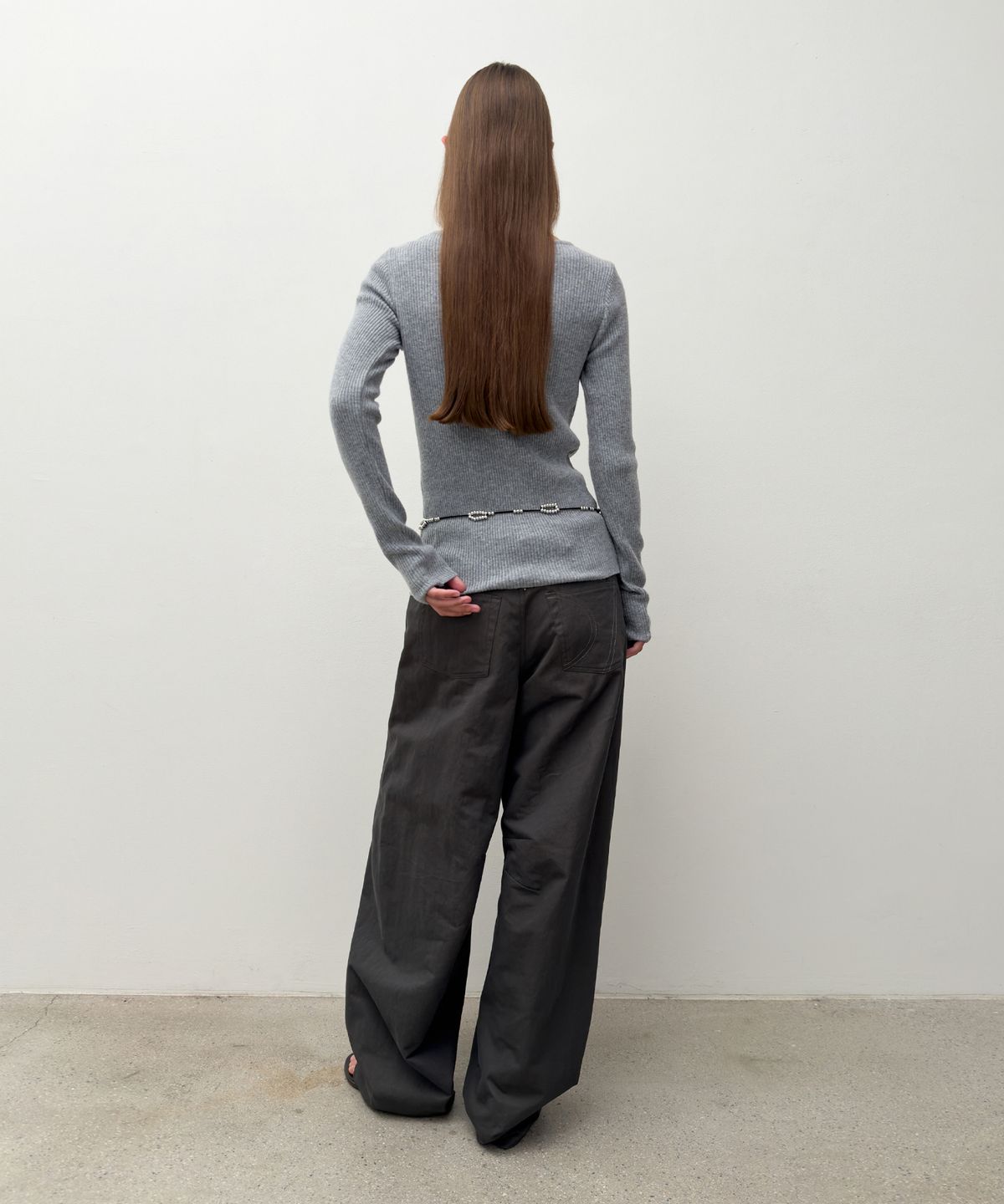 다이애그널(DIAGONAL) DIAGONAL BUTTON KNIT (grey)