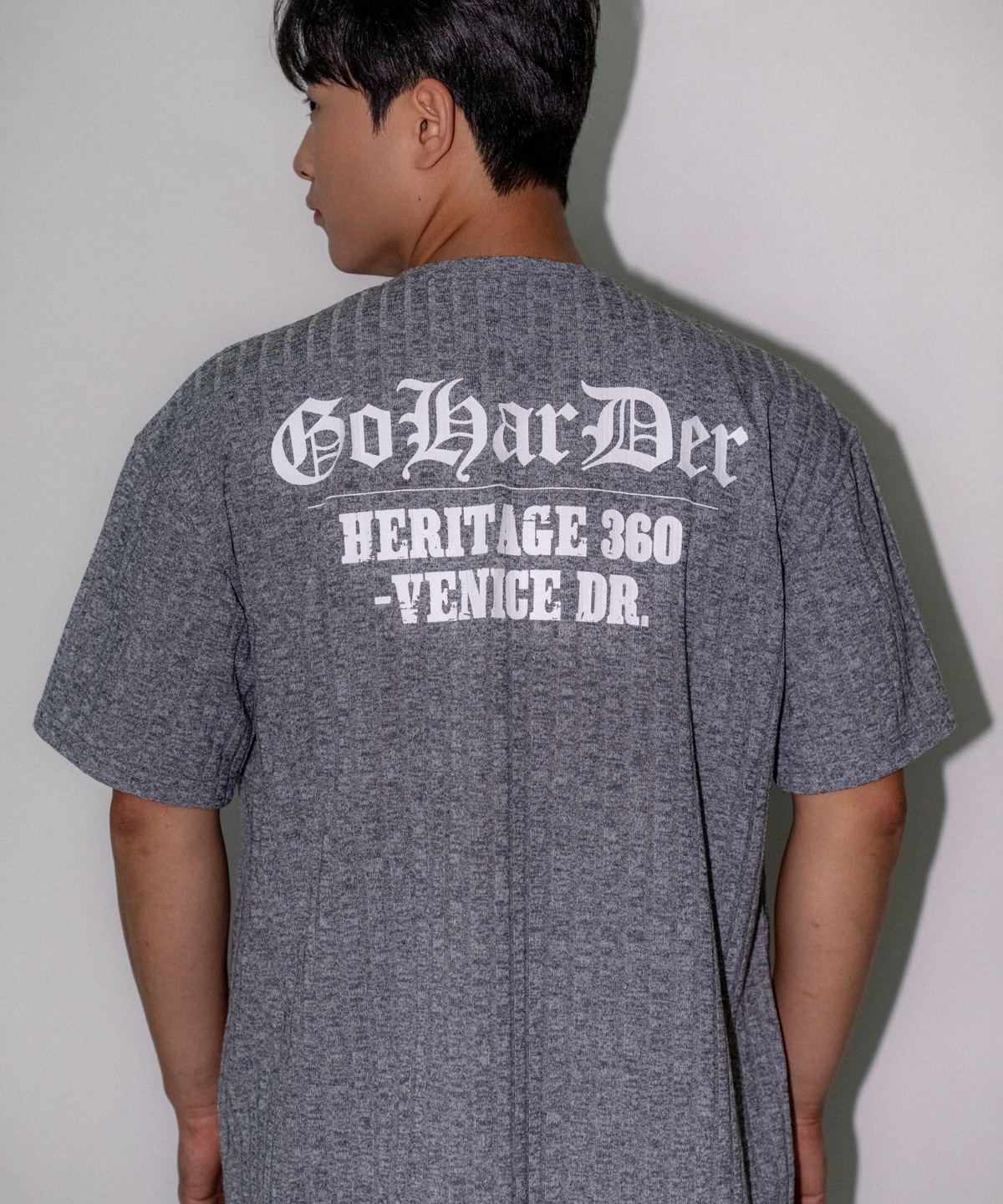 고하더(GOHARDER) Oldschool Heritage 오버핏 티셔츠 그레이