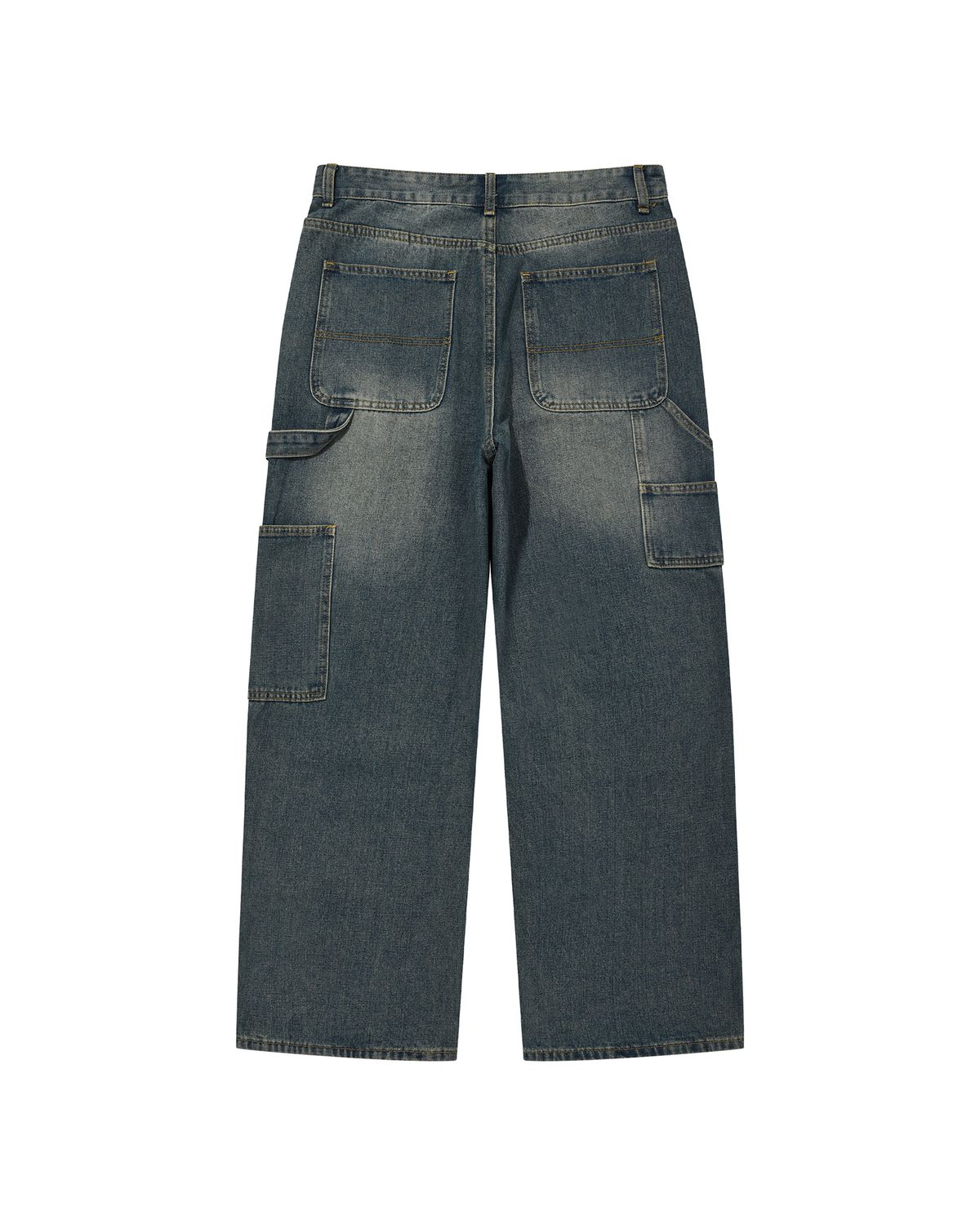 디스펑트(DYSFUNCT) DOUBLE KNEE WASHING DENIM PANTS (BLUE)