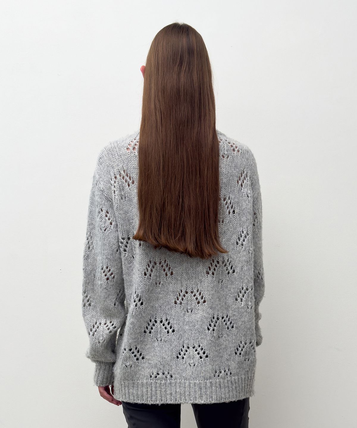 다이애그널(DIAGONAL) POINTELLE OVER KNIT (grey)