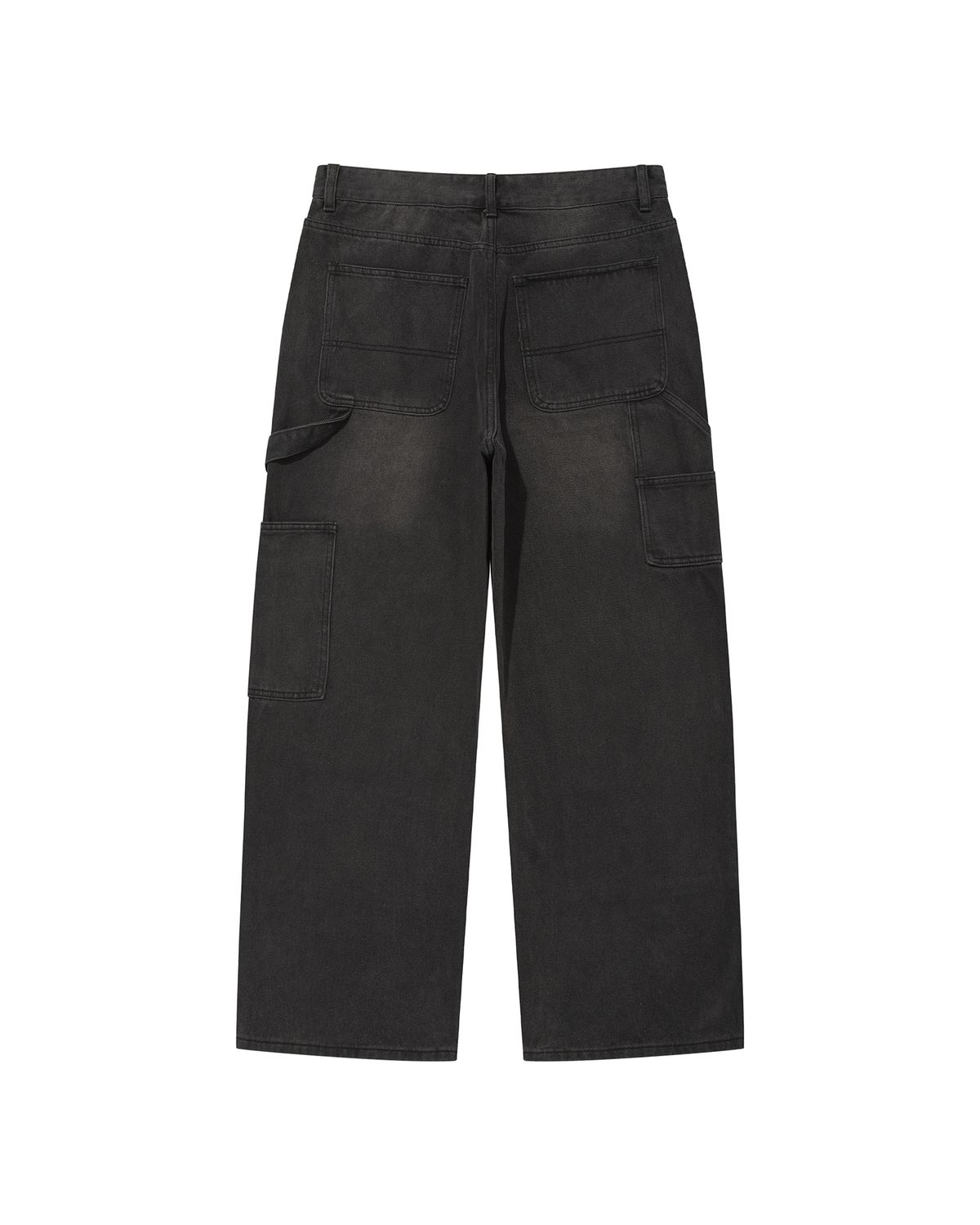 디스펑트(DYSFUNCT) DOUBLE KNEE WASHING DENIM PANTS (BLACK)