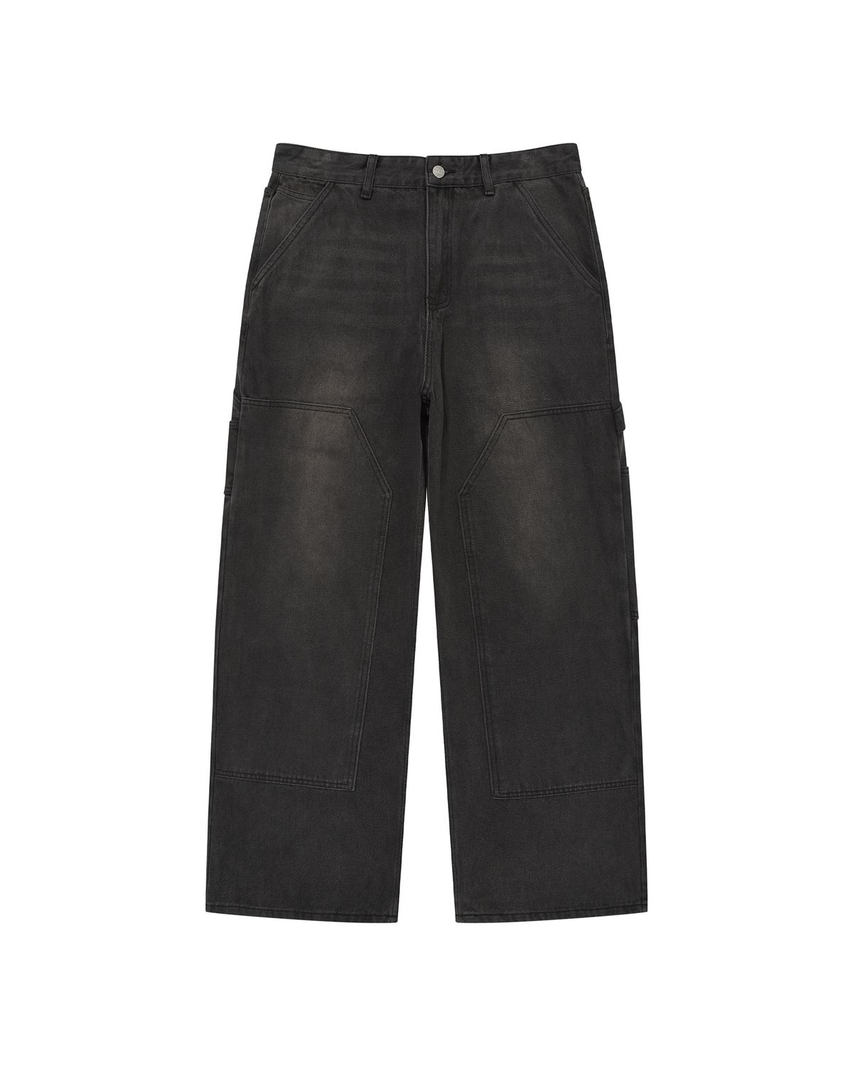 디스펑트(DYSFUNCT) DOUBLE KNEE WASHING DENIM PANTS (BLACK)