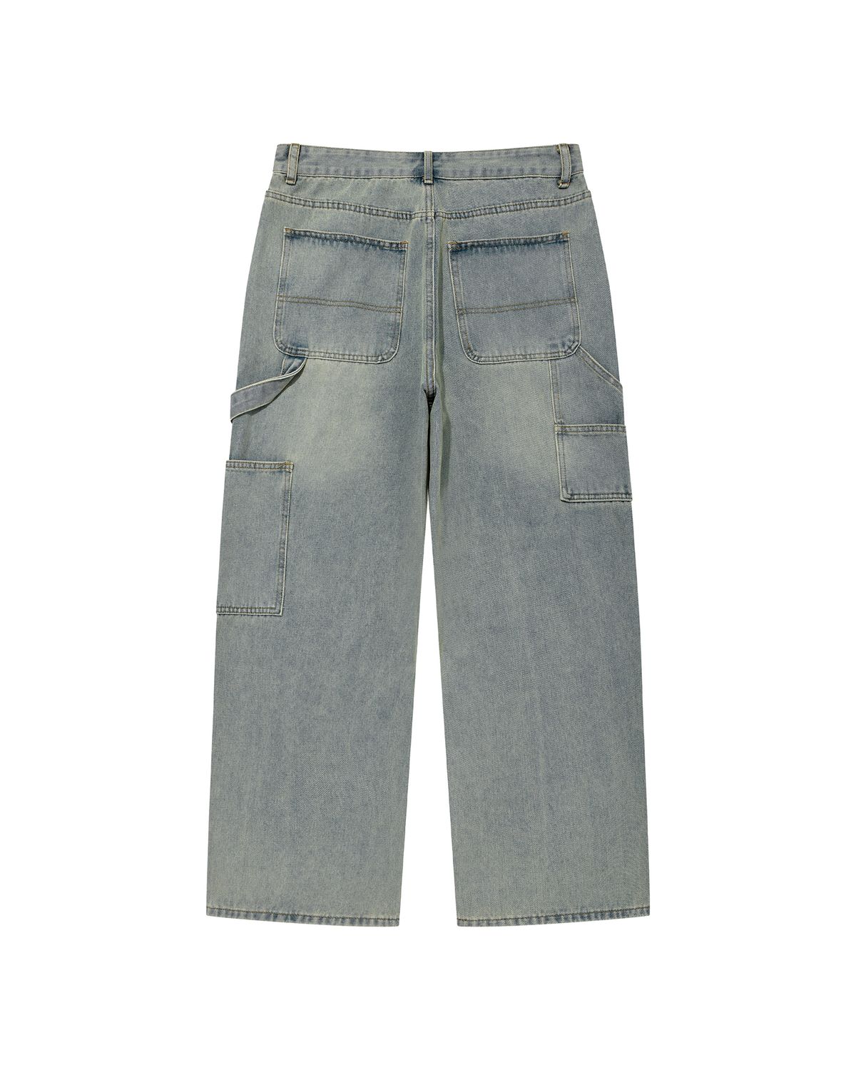 디스펑트(DYSFUNCT) DOUBLE KNEE WASHING DENIM PANTS (LIGHT BLUE)