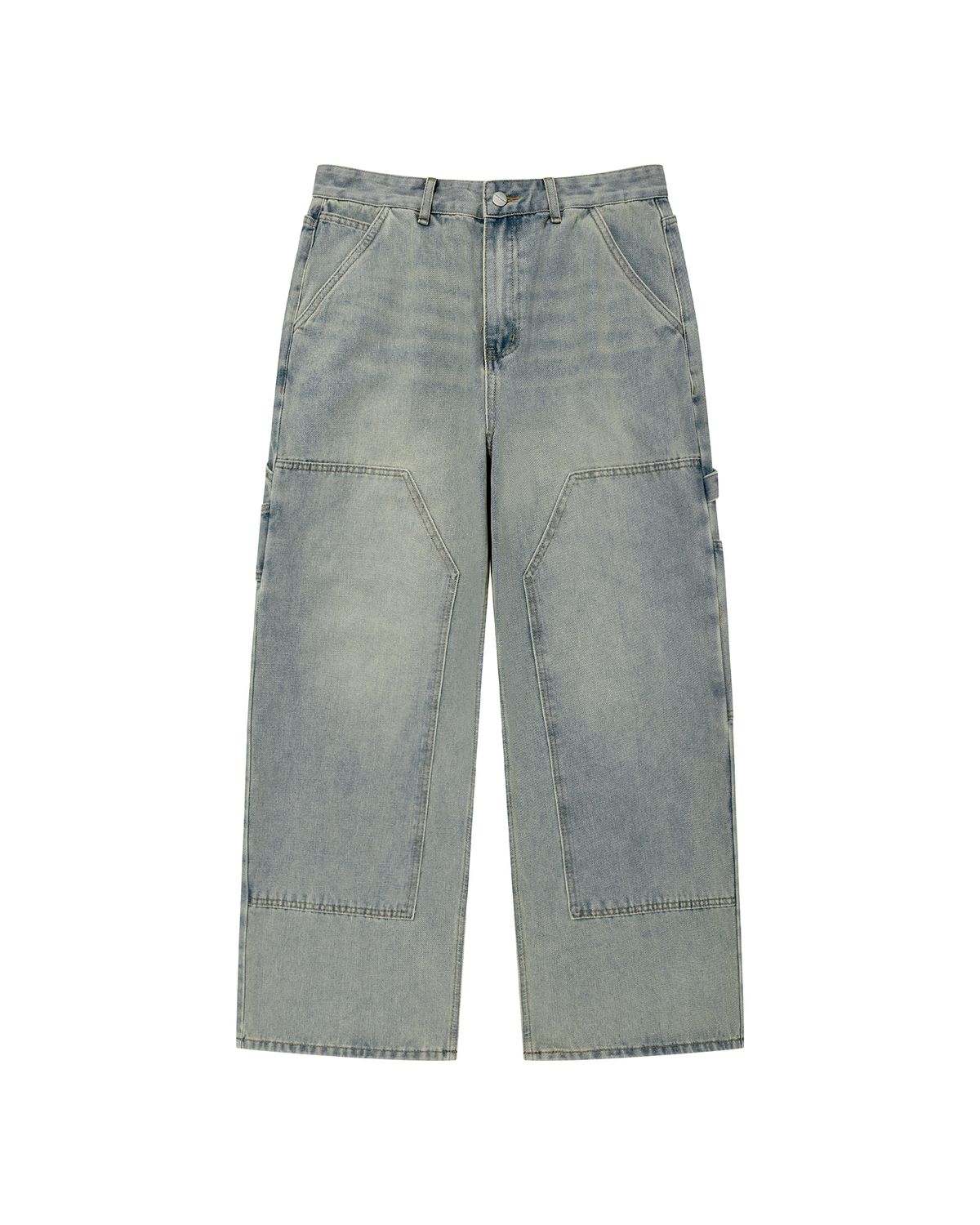 디스펑트(DYSFUNCT) DOUBLE KNEE WASHING DENIM PANTS (LIGHT BLUE)