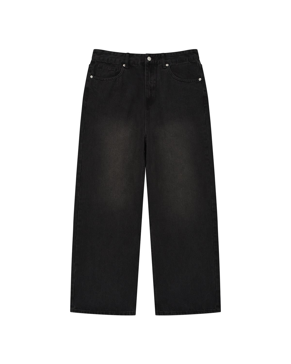 디스펑트(DYSFUNCT) BRUSH WASHING DENIM PANTS (BLACK)