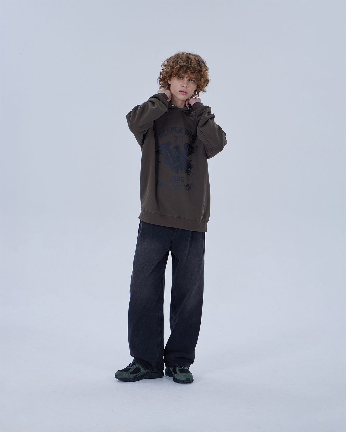 디스펑트(DYSFUNCT) BRUSH WASHING DENIM PANTS (BLACK)