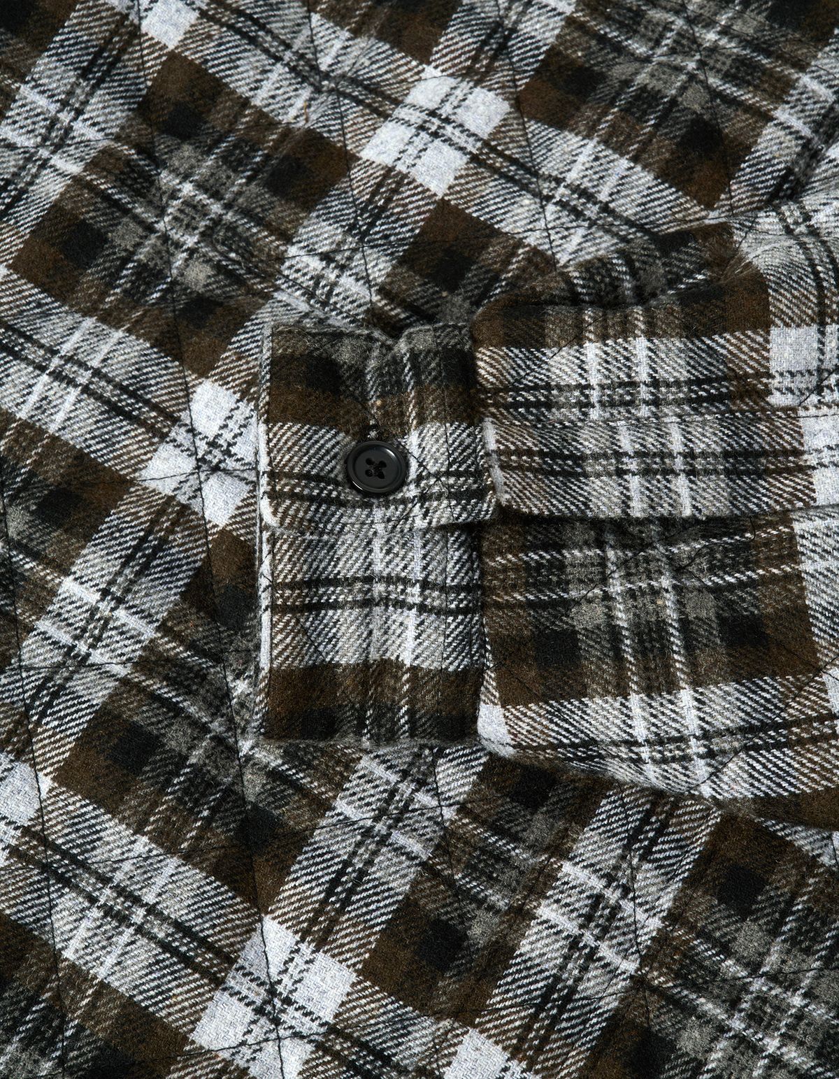 로어즈(LORES) Quilted Hooded Shirts - Charcoal