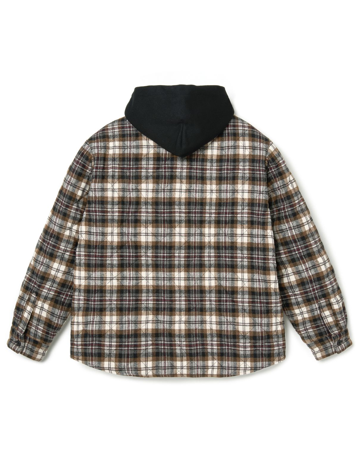 로어즈(LORES) Quilted Hooded Shirts - Brown