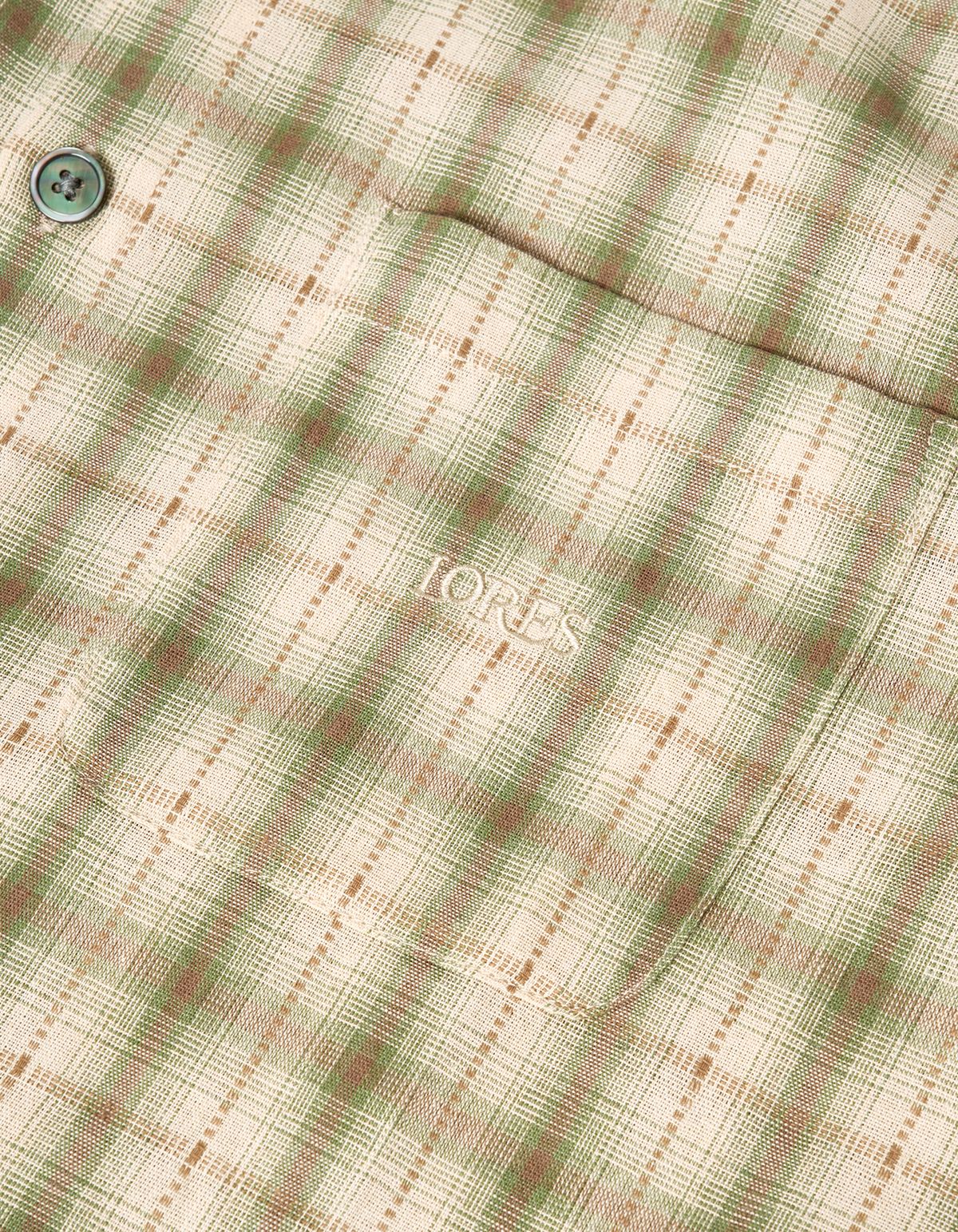 로어즈(LORES) Plaid Cropped Shirts - Brown
