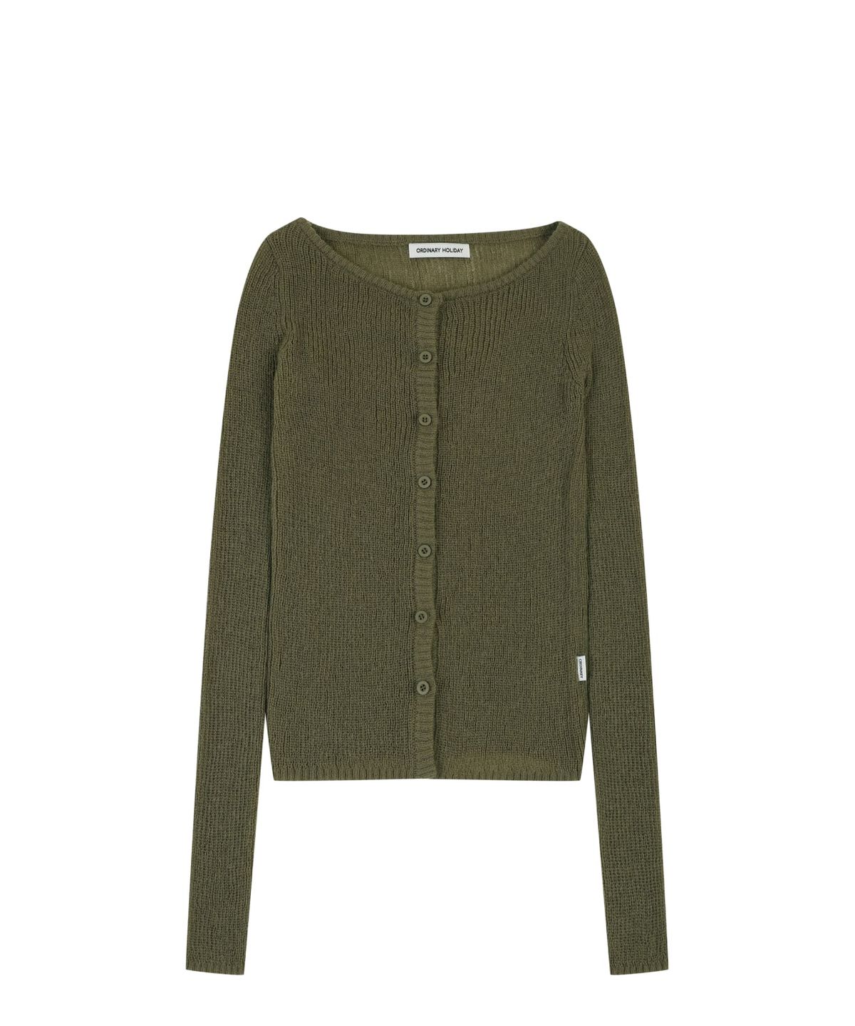 오디너리 홀리데이(ORDINARY HOLIDAY) LAYERED HALTER KNIT SET [KHAKI]