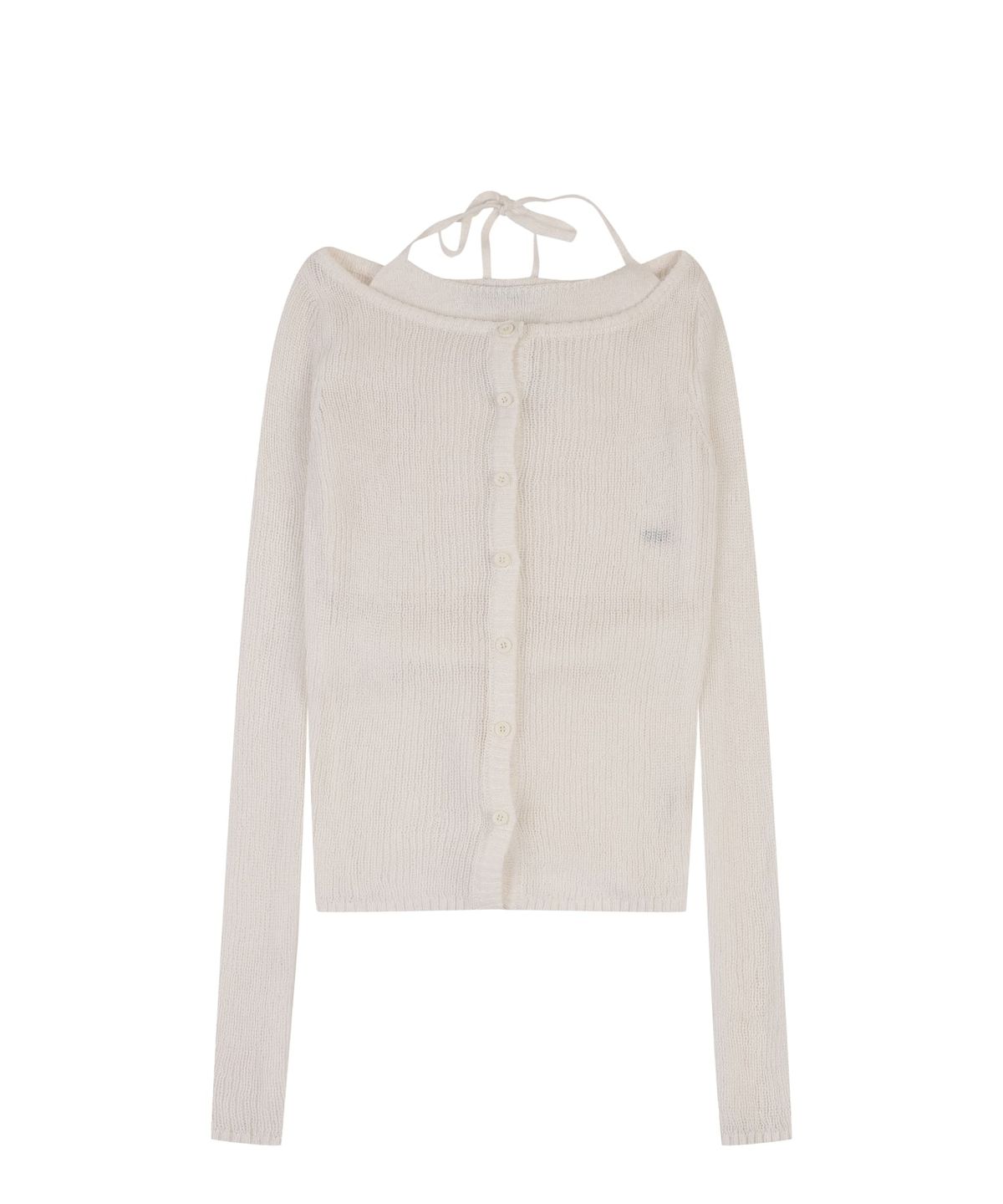 오디너리 홀리데이(ORDINARY HOLIDAY) LAYERED HALTER KNIT SET [IVORY]