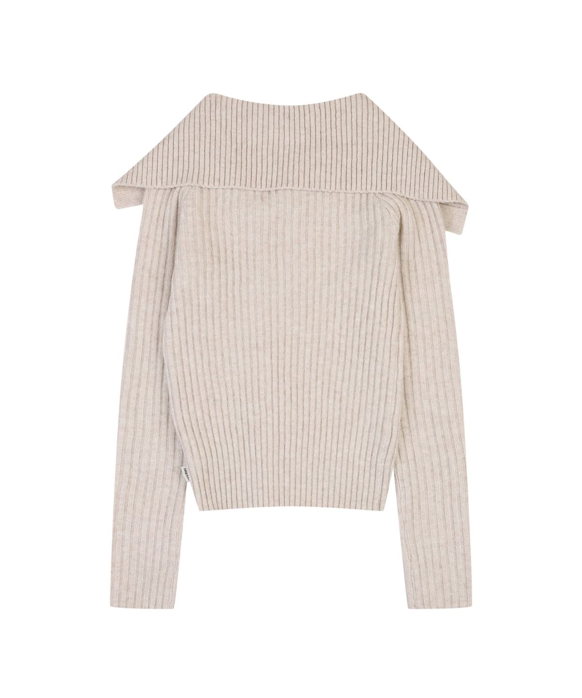 오디너리 홀리데이(ORDINARY HOLIDAY) ASYMMETRIC BUTTON CARDIGAN [BEIGE]