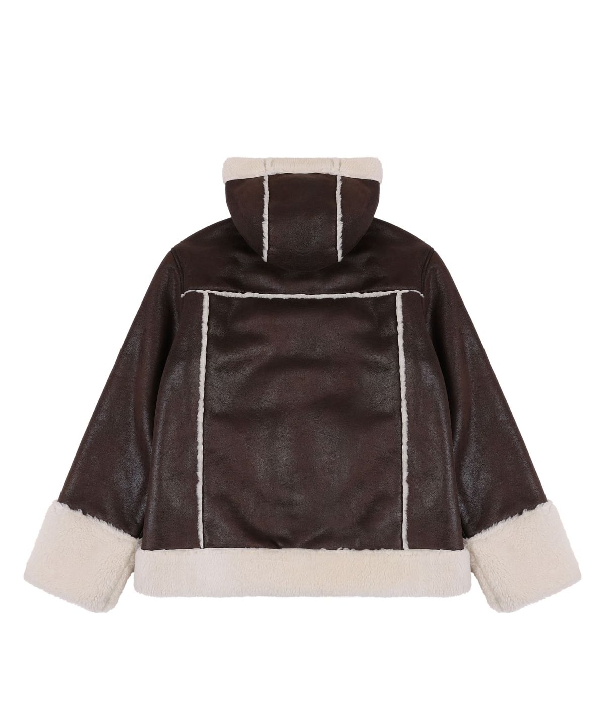 오디너리 홀리데이(ORDINARY HOLIDAY) HOODED SHEARLING JUMPER [BROWN]