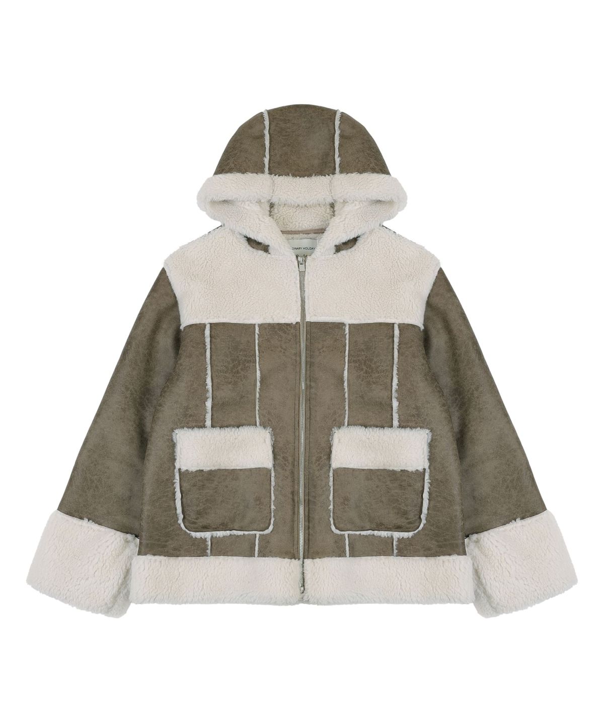 오디너리 홀리데이(ORDINARY HOLIDAY) HOODED SHEARLING JUMPER [BEIGE]