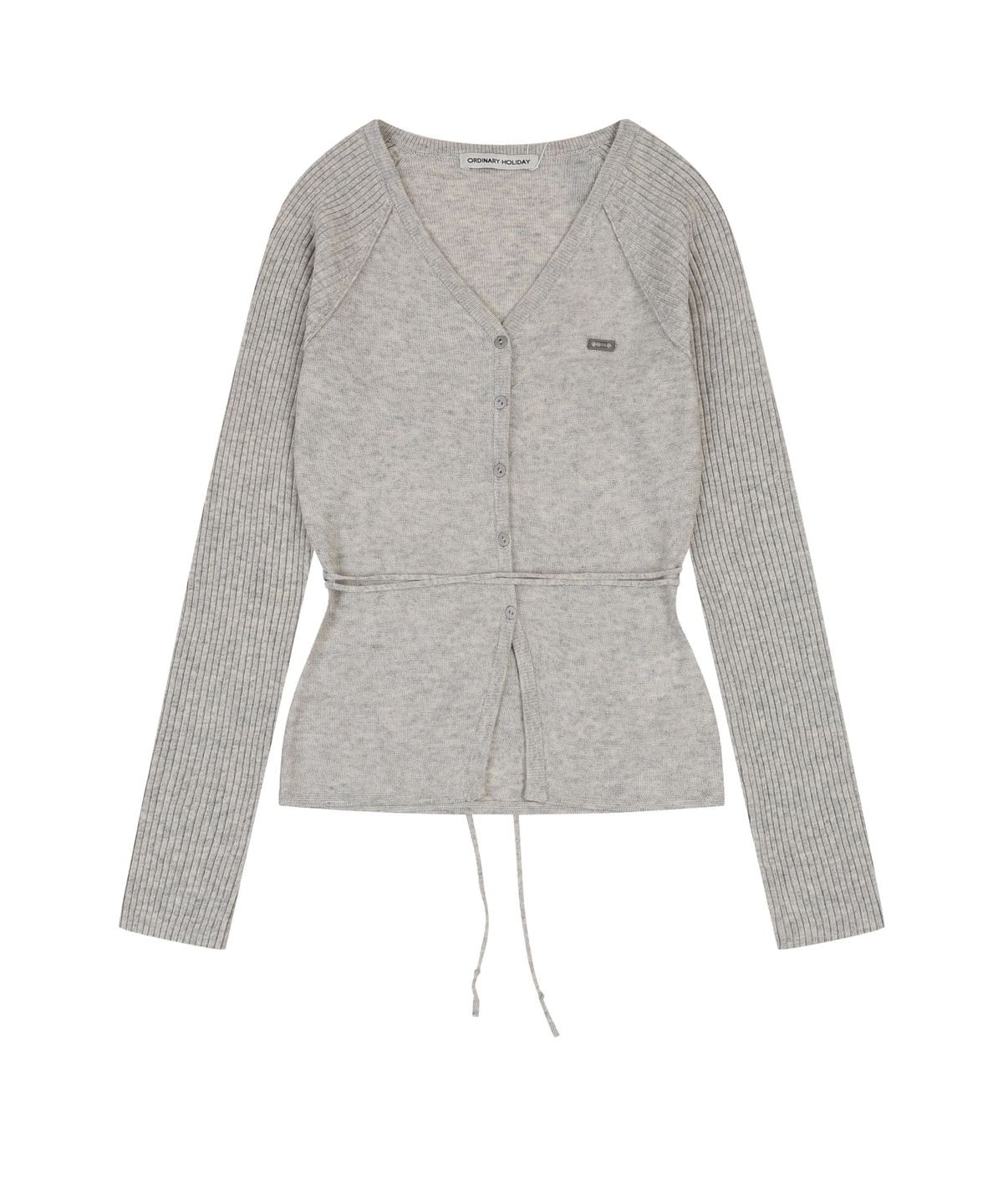 오디너리 홀리데이(ORDINARY HOLIDAY) ANGORA V-NECK SLIM CARDIGAN [MELANGE]