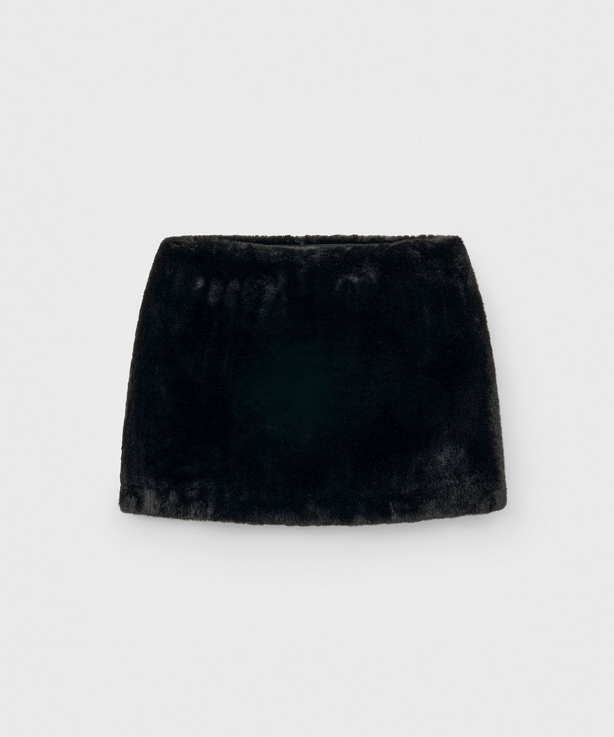 몽돌(MONGDOL) 퍼 미니 스커트 블랙 MDSK031BLACK