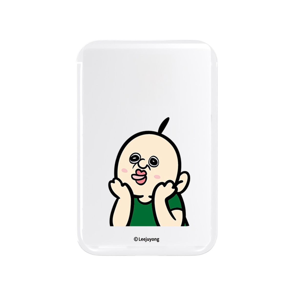 케이스픽스(CASEFIX) 빵빵이의일상 커플즈 투명 맥세이프 슬라이드 카드지갑