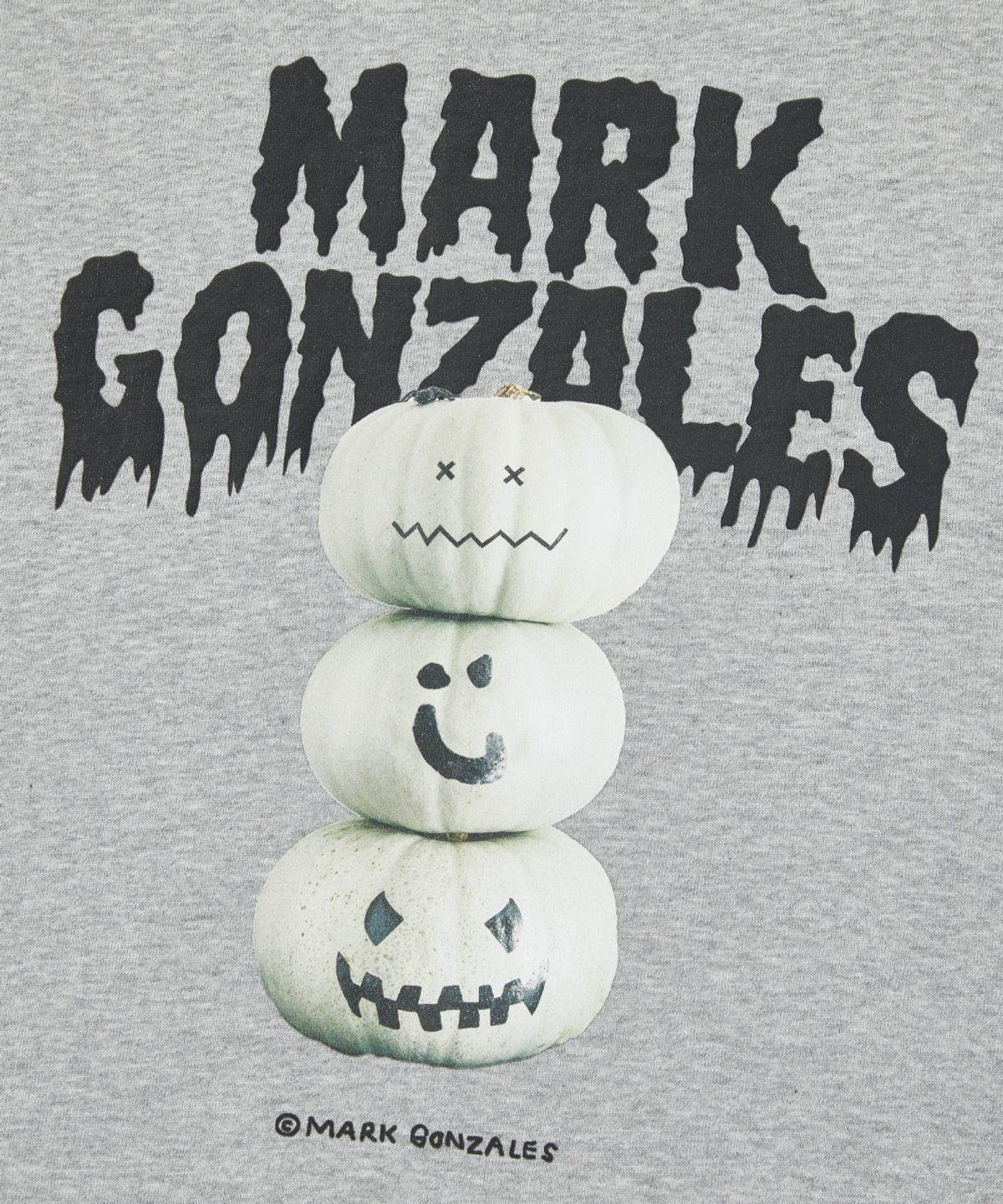 마크곤잘레스(MARK GONZALES) 할로윈 펌킨 그래픽 스웨트셔츠 - M/GREY