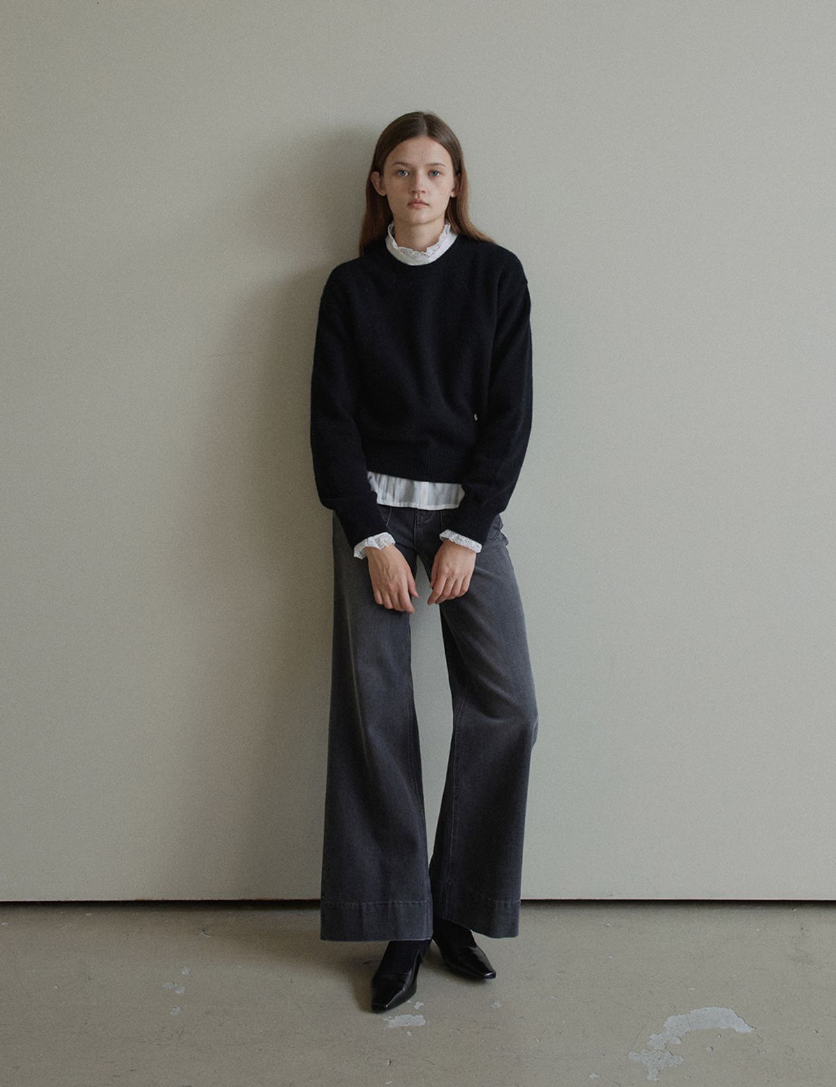 더엘로(THEELO) Yak Round Knit (Black)