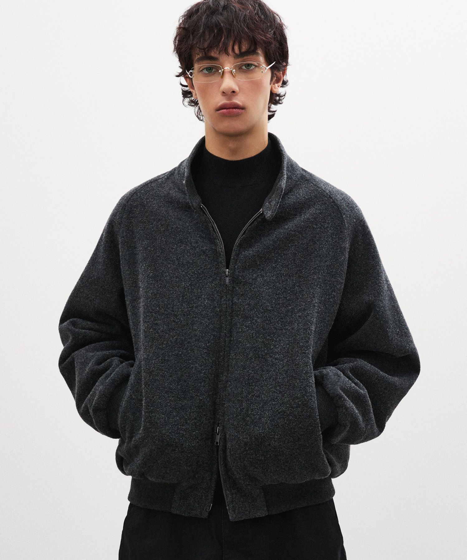 MHL ウール100% ダークブラウン ジャケット 12420109-as.jpg