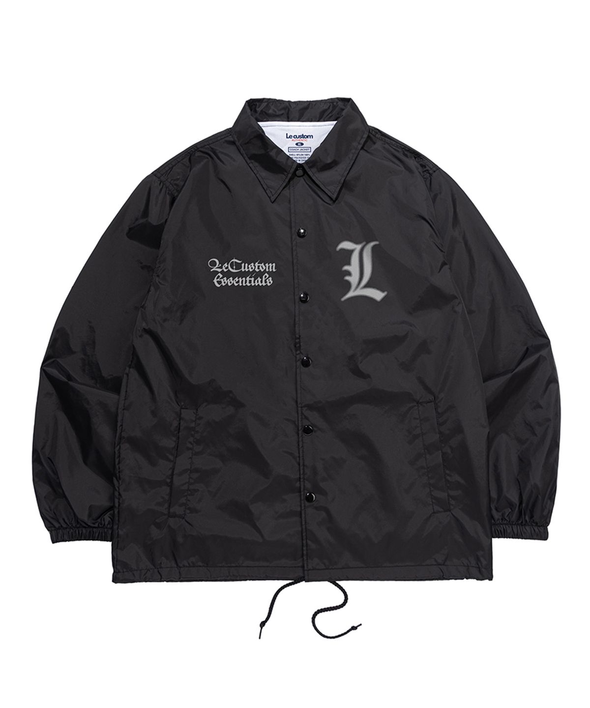 르커스텀(LE CUSTOM) 고딕 로고 코치 자켓 (블랙)