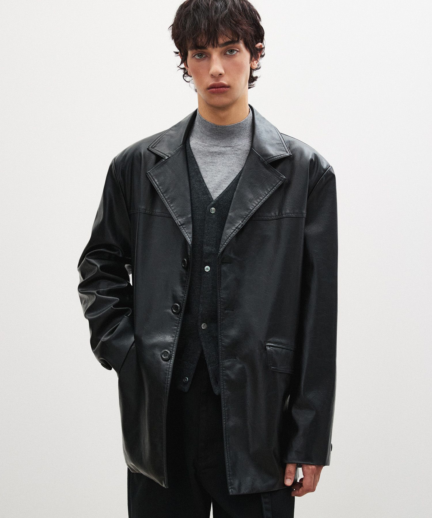 MUSINSA公式 | SUARE ウェスタンレザージャケットブラック