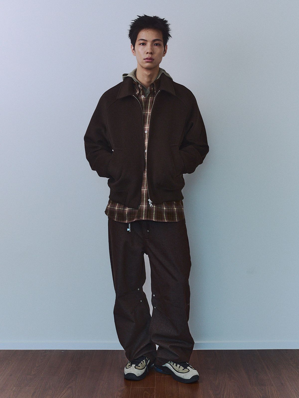 기준 맨(KIJUN MEN) Hairy Wool Blouson Brown