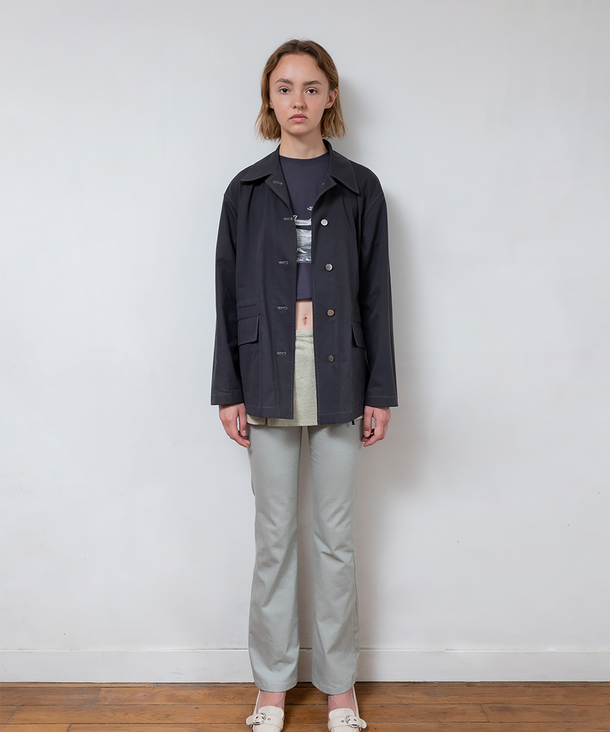 파버(FABEUR) COTTON WORK JACKET (CHARCOAL)