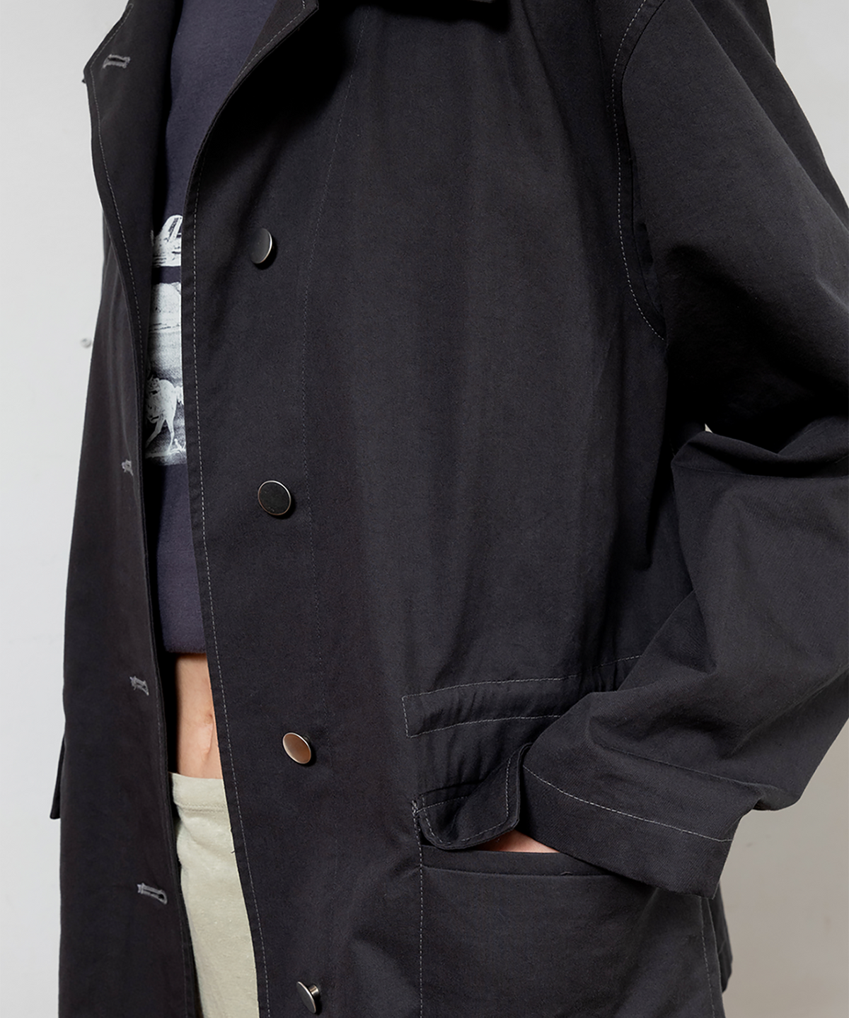 파버(FABEUR) COTTON WORK JACKET (CHARCOAL)