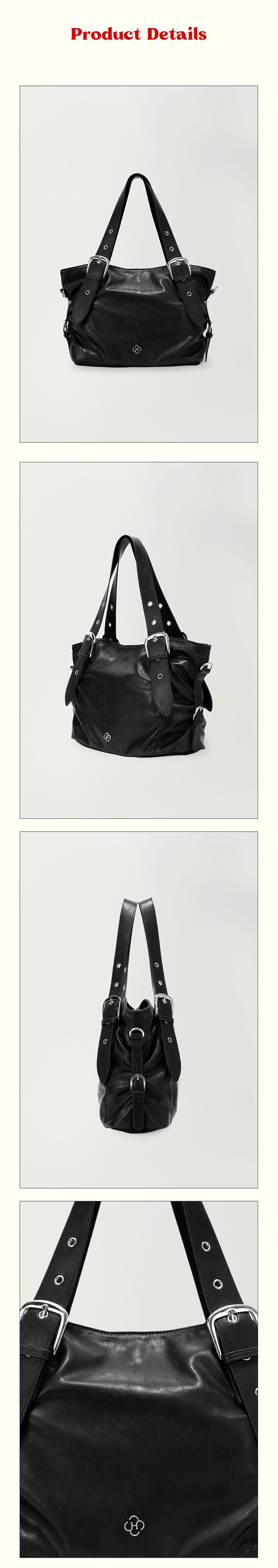 MUSINSA | HEEARI Bibi Buckle Shoulder Bag_Black
