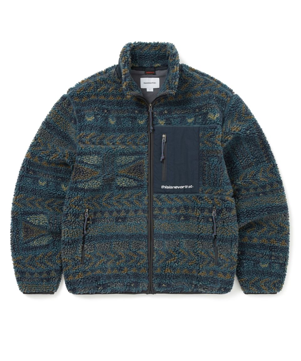 MUSINSA | thisisneverthat SP Sherpa Fleece Jacket Navy
