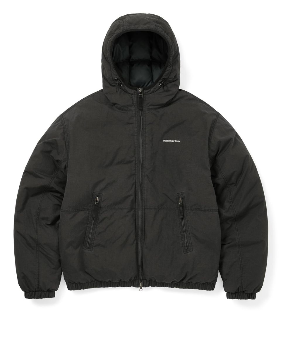MUSINSA | thisisneverthat Washed Down Puffer Jacket Black
