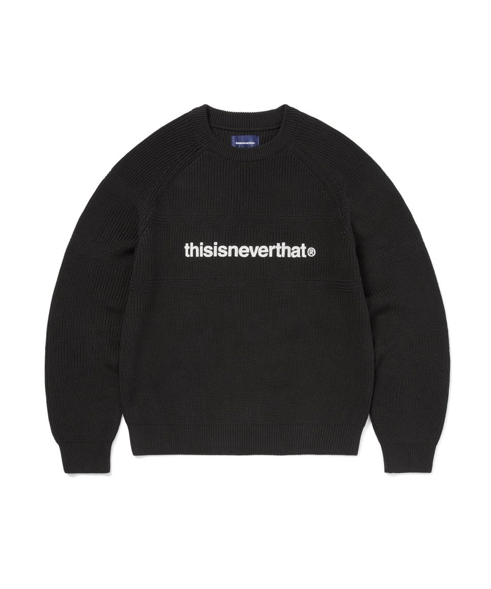 MUSINSA公式 | thisisneverthat T-Logo Knit Sweater Black